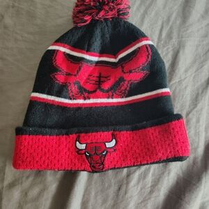 NBA Black and Red Chicago Bulls Knit Hat